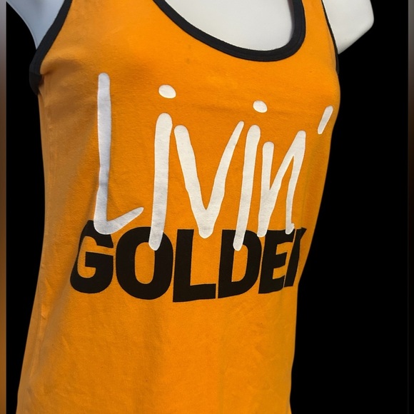 Zumba Fitness®️ Gold Women's instructor Racerback Orange Tank Top, Size M - Picture 4 of 6